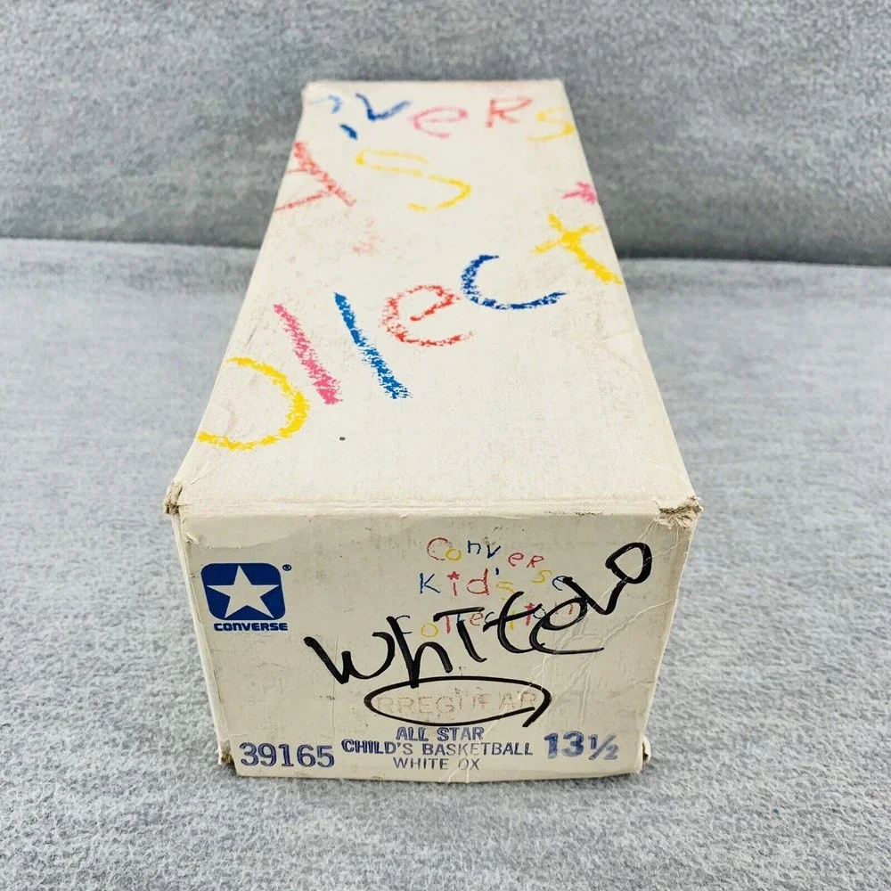 CONVERSE VINTAGE All Star - Youth Size 13.5 Cream Sneakers Chuck Taylor Low Top